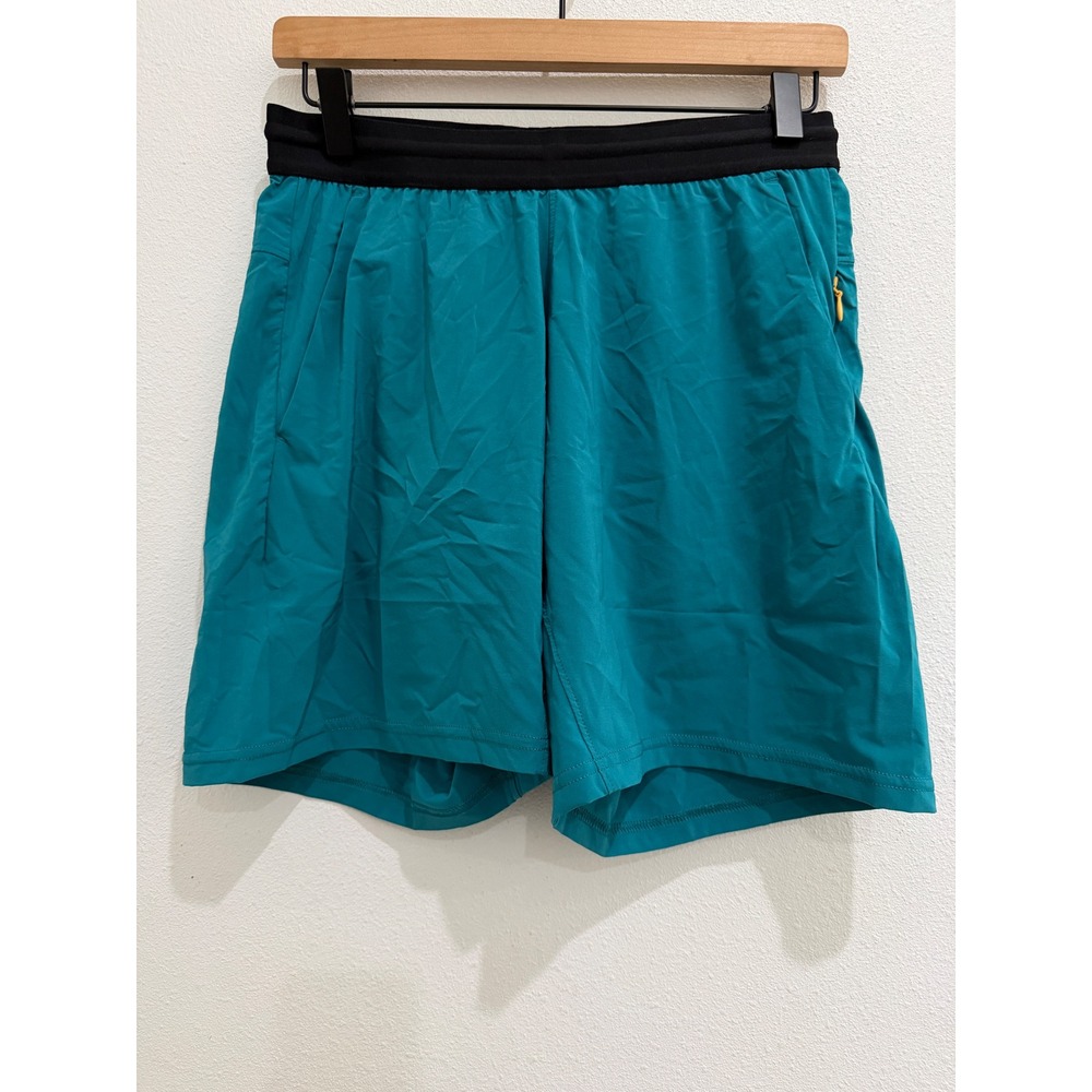 NWOT Bonobos Mens Recycled Polyester Stretch Athletic Shorts Teal Blue Size S 7"